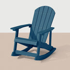 WINSOON HIPS All Weather Outdoor Indoor Rocking Chair, Rocking Adirondack Chair