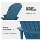 WINSOON HIPS All Weather Outdoor Indoor Rocking Chair, Rocking Adirondack Chair