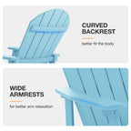 WINSOON HIPS All Weather Outdoor Indoor Rocking Chair, Rocking Adirondack Chair