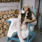 WINSOON HIPS All Weather Outdoor Indoor Rocking Chair, Rocking Adirondack Chair