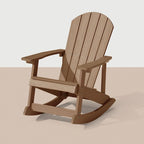 WINSOON HIPS All Weather Outdoor Indoor Rocking Chair, Rocking Adirondack Chair