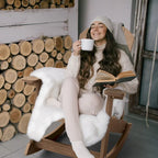 WINSOON HIPS All Weather Outdoor Indoor Rocking Chair, Rocking Adirondack Chair