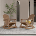 WINSOON HIPS All Weather Outdoor Indoor Rocking Chair, Rocking Adirondack Chair
