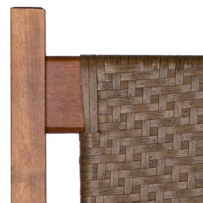 Hampton Genuine Hardwood Rocking Chair with Weather-Resistant Woven Wicker Back