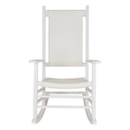 Hampton Genuine Hardwood Rocking Chair with Weather-Resistant Woven Wicker Back