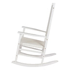Hampton Genuine Hardwood Rocking Chair with Weather-Resistant Woven Wicker Back