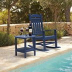 Weather-Resistant HDPE Outdoor Side Table - Modern Patio Accent Furniture - 8' x 10'