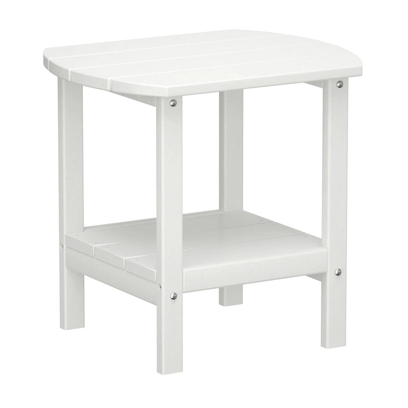 Weather-Resistant HDPE Outdoor Side Table - Modern Patio Accent Furniture - 8' x 10'