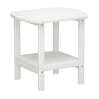 Weather-Resistant HDPE Outdoor Side Table - Modern Patio Accent Furniture - 8' x 10'