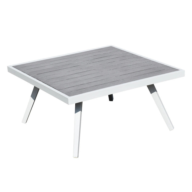 Glitzhome Outdoor Modern Patio Aluminum Sectional Seater Sofa or Coffee Side Table