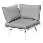 Glitzhome Outdoor Modern Patio Aluminum Sectional Seater Sofa or Coffee Side Table