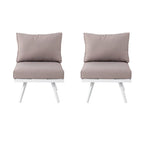 Glitzhome Outdoor Modern Patio Aluminum Sectional Seater Sofa or Coffee Side Table
