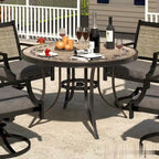 48 Outdoor Patio Round Aluminum Dining Table