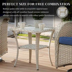 Outdoor Swivel Rocking Chairs Set of 3 - Light Beige