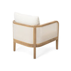 Linksy Modern Acacia Wood Outdoor Club Chair with Beige Cushions by Christopher Knight Home
