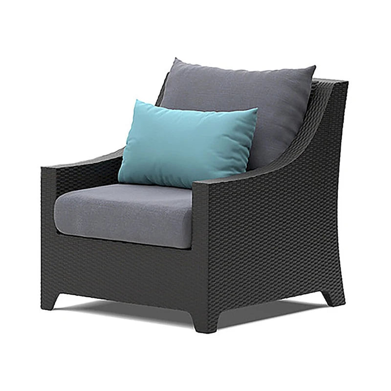 Deco 8 Piece Aluminum Outdoor Patio Sofa & Club Chair Set