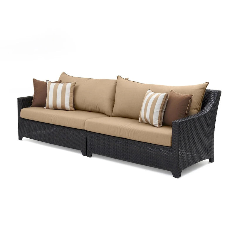 Deco 8 Piece Aluminum Outdoor Patio Sofa & Club Chair Set