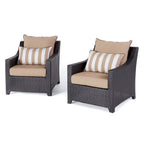 Deco 8 Piece Aluminum Outdoor Patio Sofa & Club Chair Set
