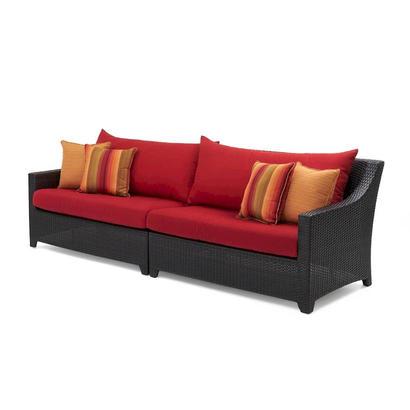 Deco 8 Piece Aluminum Outdoor Patio Sofa & Club Chair Set