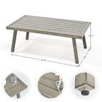 4-Piece Aluminum Patio Conversation Set with End Table and Cushions