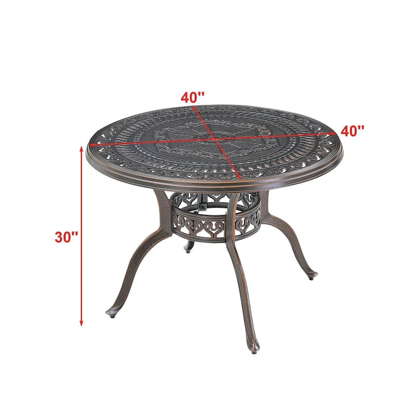 Patio Table Round Outdoor Coffee Table with Umbrella Hole