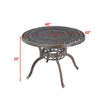 Patio Table Round Outdoor Coffee Table with Umbrella Hole