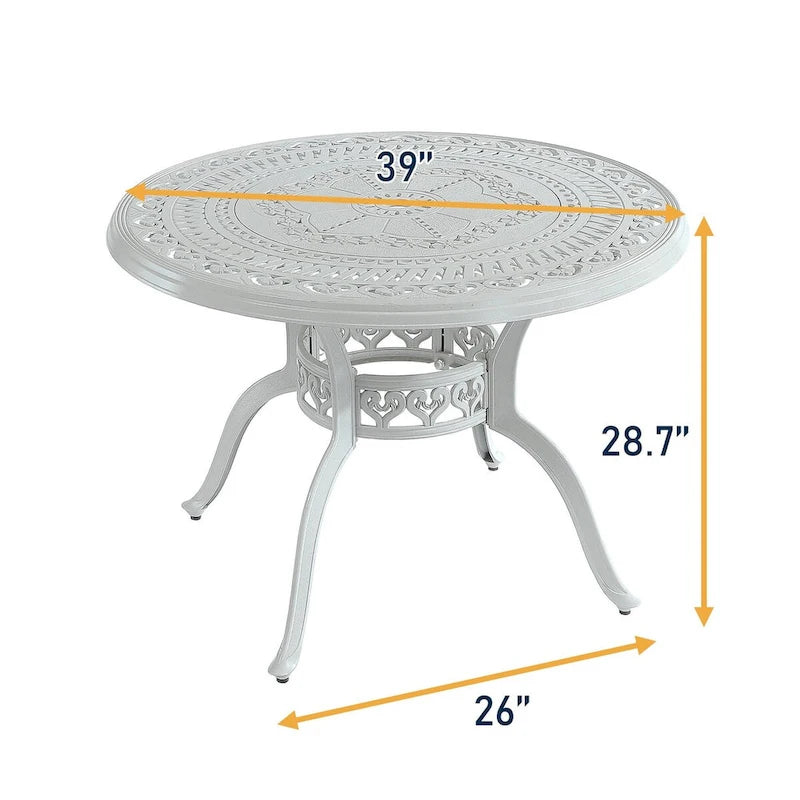 Patio Table Round Outdoor Coffee Table with Umbrella Hole