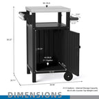 Outdoor Grilling Table with Storage,Stainless Steel Countertop Kitchen Island Cart,Outdoor Grill Table for BBQ,Patio