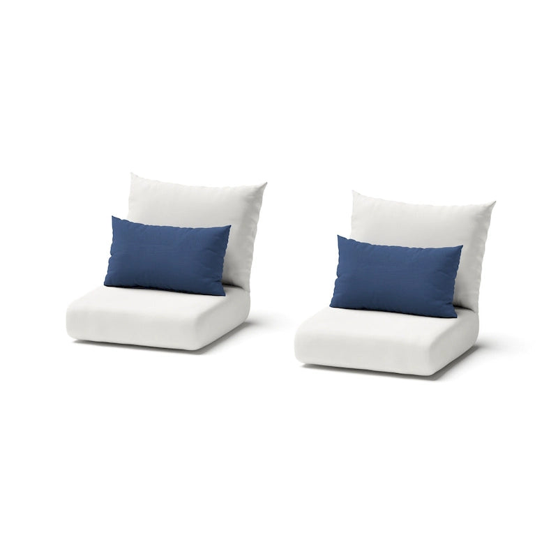 Deco 2 Piece Sunbrella Outdoor Patio Club Chairs - 30W x 33D x 32H