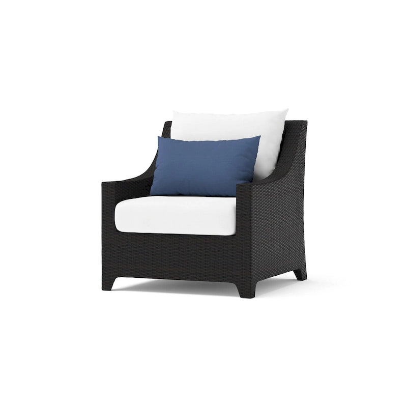Deco 2 Piece Sunbrella Outdoor Patio Club Chairs - 30W x 33D x 32H