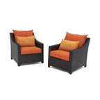 Deco 2 Piece Sunbrella Outdoor Patio Club Chairs - 30W x 33D x 32H
