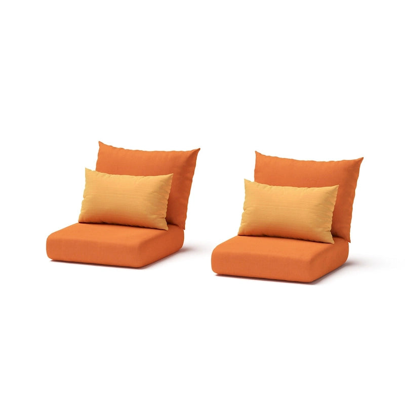 Deco 2 Piece Sunbrella Outdoor Patio Club Chairs - 30W x 33D x 32H