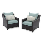 Deco 2 Piece Sunbrella Outdoor Patio Club Chairs - 30W x 33D x 32H
