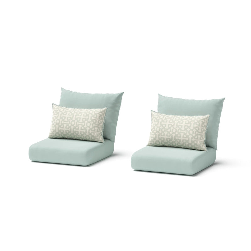 Deco 2 Piece Sunbrella Outdoor Patio Club Chairs - 30W x 33D x 32H