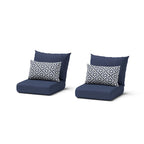 Deco 2 Piece Sunbrella Outdoor Patio Club Chairs - 30W x 33D x 32H