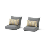Deco 2 Piece Sunbrella Outdoor Patio Club Chairs - 30W x 33D x 32H
