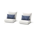 Deco 2 Piece Sunbrella Outdoor Patio Club Chairs - 30W x 33D x 32H