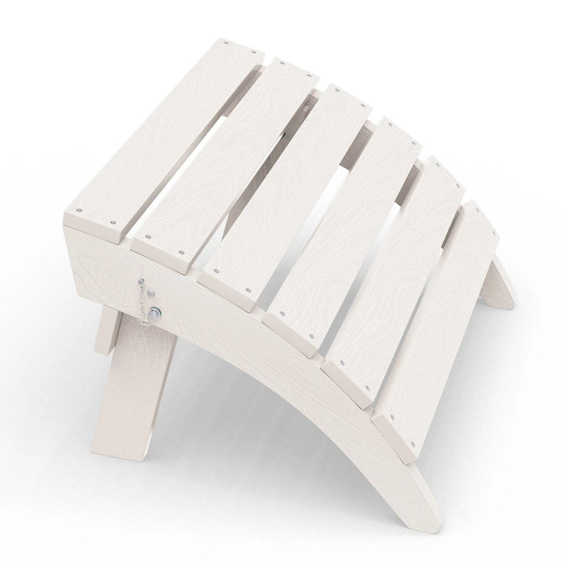 HDPE Folding Adirondack Ottoman, No-Assembly Outdoor Footrest,Fade Resistant Patio Footstool for Adirondack chair