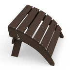 HDPE Folding Adirondack Ottoman, No-Assembly Outdoor Footrest,Fade Resistant Patio Footstool for Adirondack chair