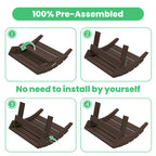 HDPE Folding Adirondack Ottoman, No-Assembly Outdoor Footrest,Fade Resistant Patio Footstool for Adirondack chair