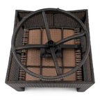 Deco 5 Piece Sunbrella Outdoor Patio Motion Fire Chat Set