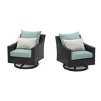 Deco 5 Piece Sunbrella Outdoor Patio Motion Fire Chat Set