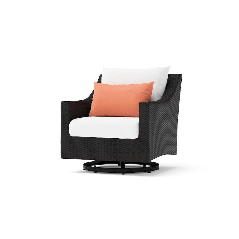 Deco 5 Piece Sunbrella Outdoor Patio Motion Fire Chat Set