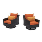 Deco 5 Piece Sunbrella Outdoor Patio Motion Fire Chat Set