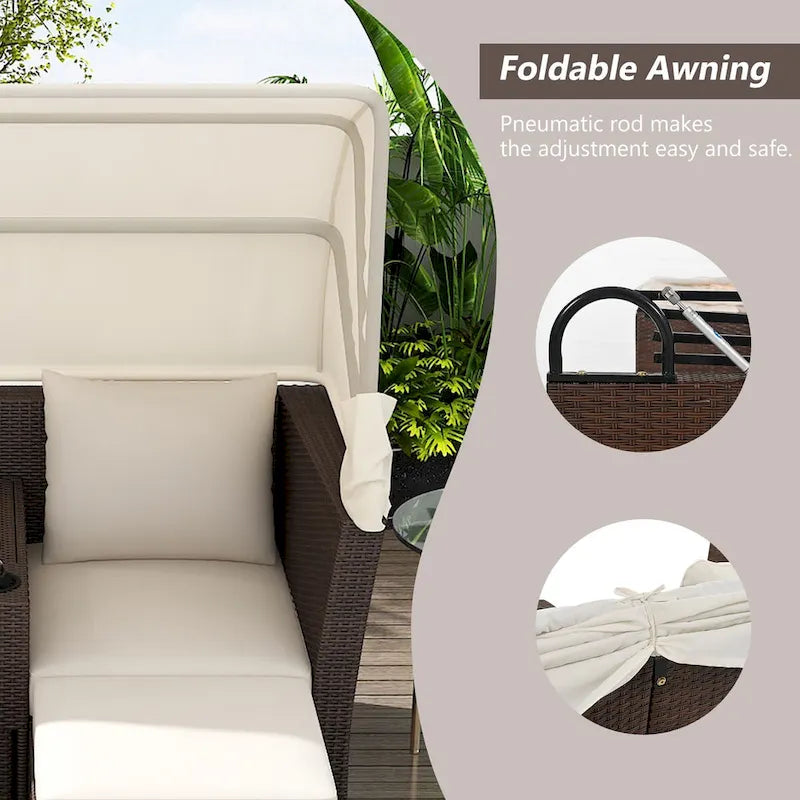 2-Seater Outdoor Patio Daybed