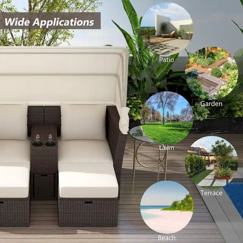 2-Seater Outdoor Patio Daybed