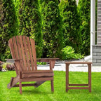 Set of 2 Wooden Outdoor Folding Adirondack Chair
