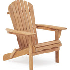 Set of 2 Wooden Outdoor Folding Adirondack Chair