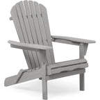 Set of 2 Wooden Outdoor Folding Adirondack Chair