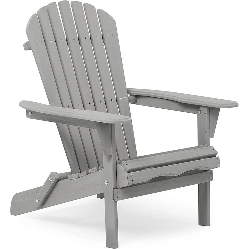 Set of 2 Wooden Outdoor Folding Adirondack Chair